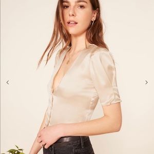 Reformation silk blouse
